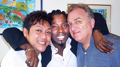 Donavon with Yo and me the day of our civil ceremony, May 2006